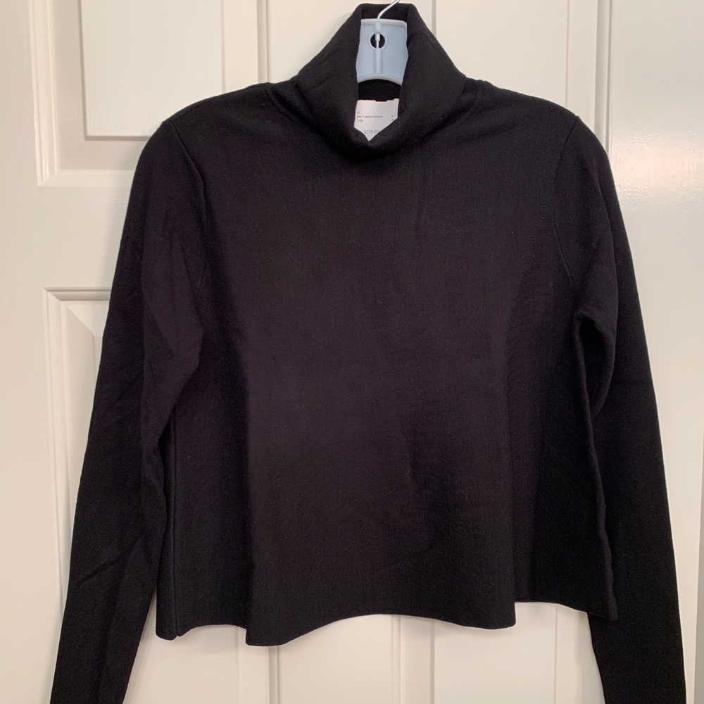 NWT Milly- Black Turtleneck Swing Sweater- Size S